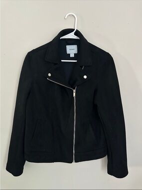 Old Navy Black Asymmetrical Zip Moto Jacket - Women's